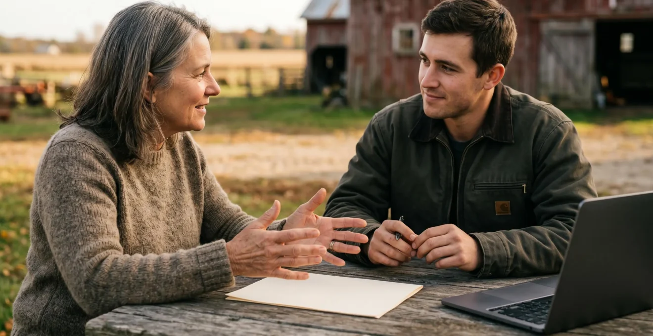 Négociation professionnelle dans le secteur agricole avec documents de contrat de travail