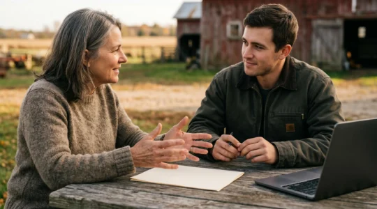 Négociation professionnelle dans le secteur agricole avec documents de contrat de travail
