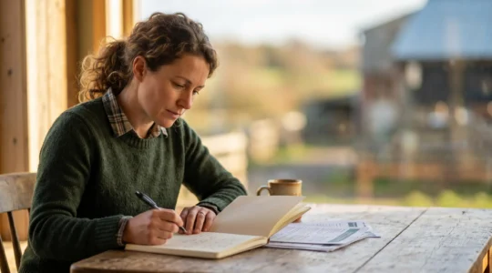 Chercheur d'emploi consultant stratégiquement des opportunités dans le secteur agricole